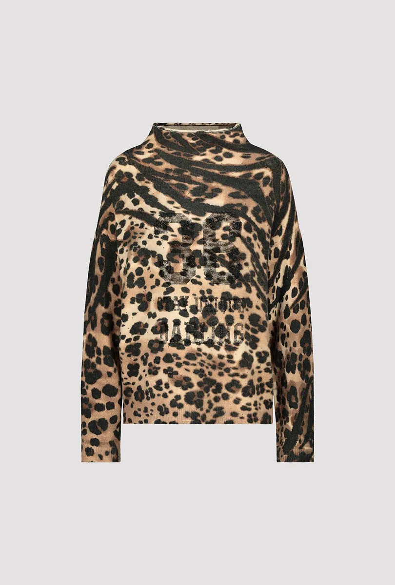 Animal Print Jumper 807195MNR in Biscuit by Monari