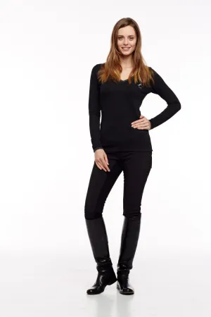 Arista Equestrian V-Neck Merino Wool Long Sleeve Sweater - Women's (CLEARANCE) REG. PRICE 130.00