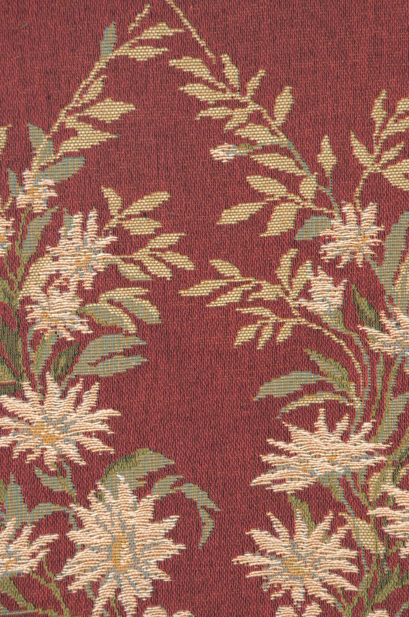 Aubusson Red French Tapestry Table Runner