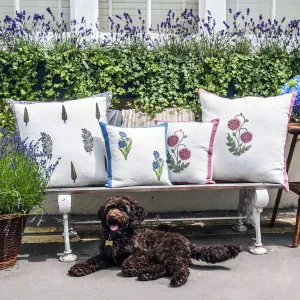 Block-Printed Cotton Jacquard Cushions