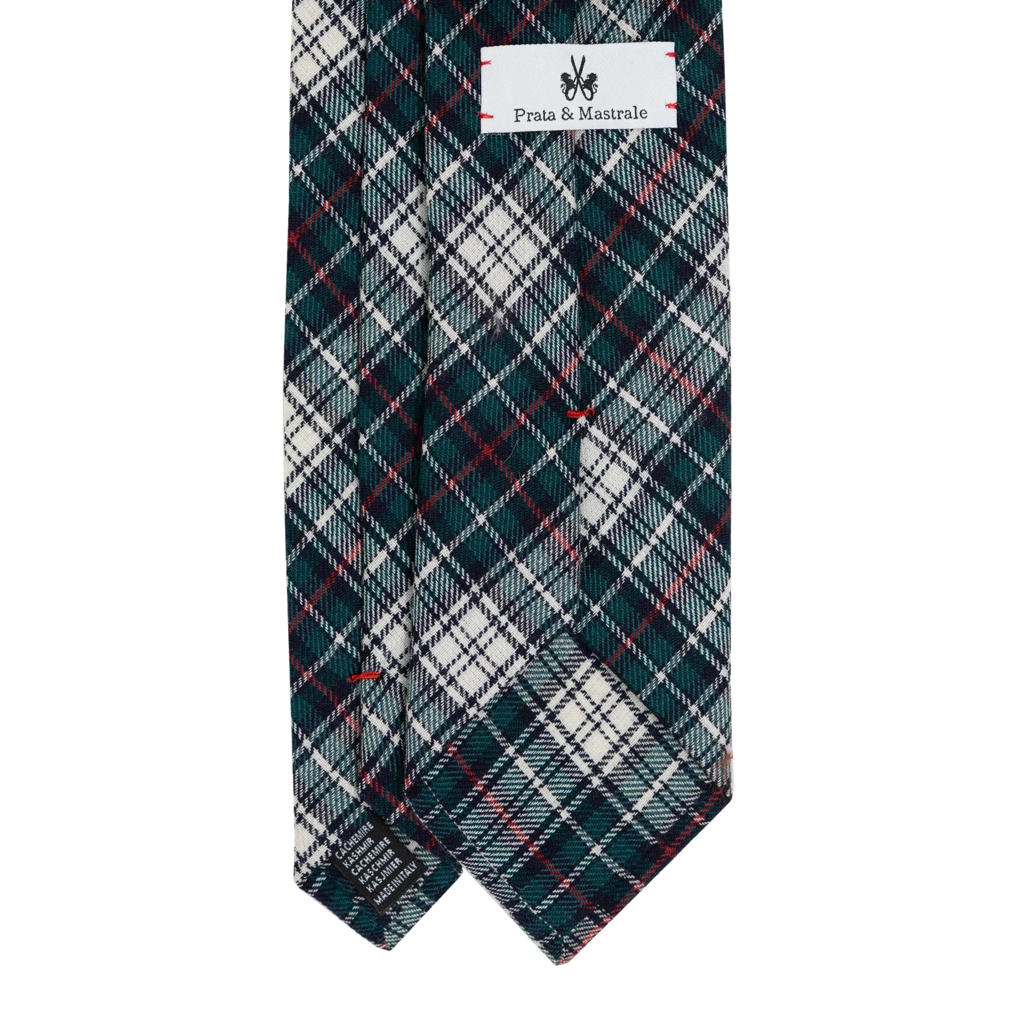 Cravatta in Lana - GREEN-RED CHECK TARTAN