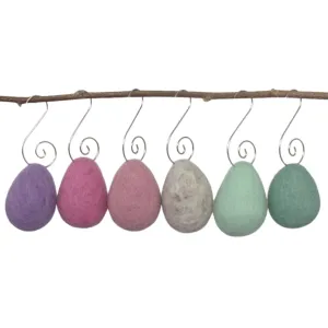 Easter Egg Ornaments- Lavender, Pink, Teal Mix