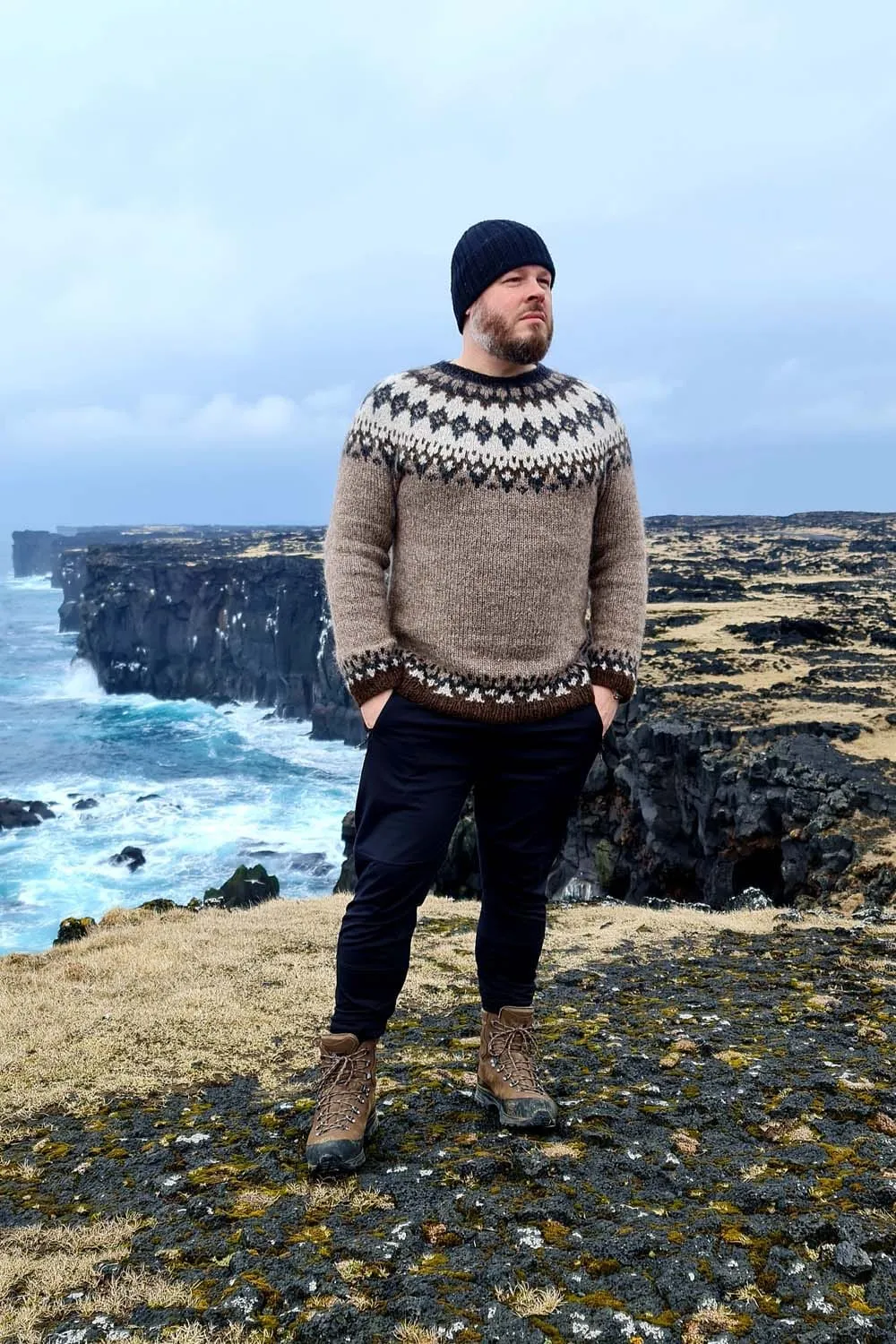 Kátir Karlar - Icelandic Sweater - Oatmeal