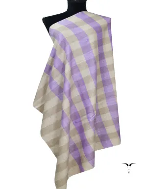 Light Grey Off white and Lavender stripes Pashmina Shawl 7210