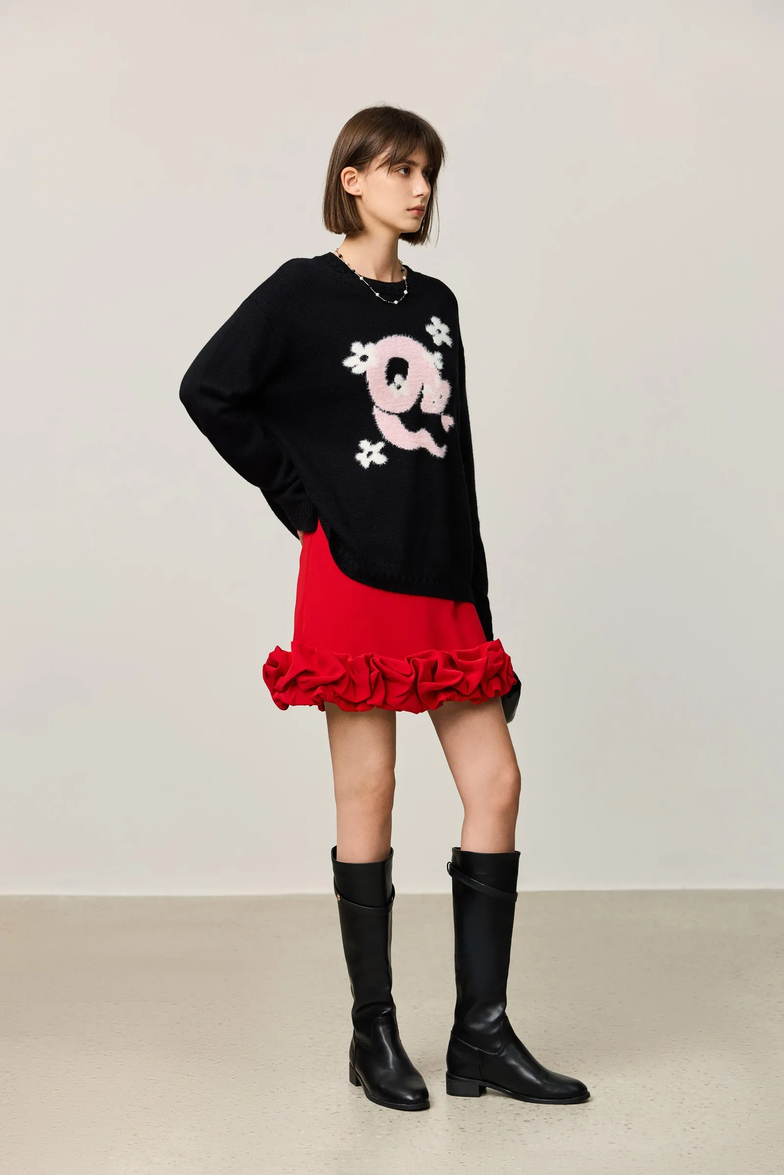 LILY Zodiac Wool Crewneck Sweater