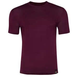 Mens Merino 150 Short Sleeve Crew (Wine)