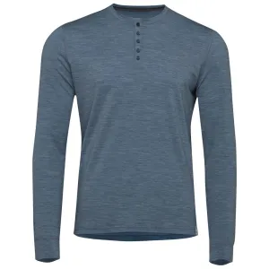 Mens Merino Blend 160 PJ Henley (Ocean Melange)