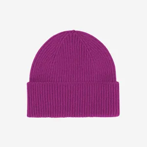 Merino Wool Beanie - Magenta Blaze