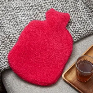 Merino Wool Boucle Hot Water Bottle Pink