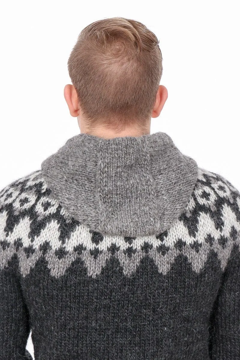 Mjölnir - Icelandic Sweater Cardigan - Black