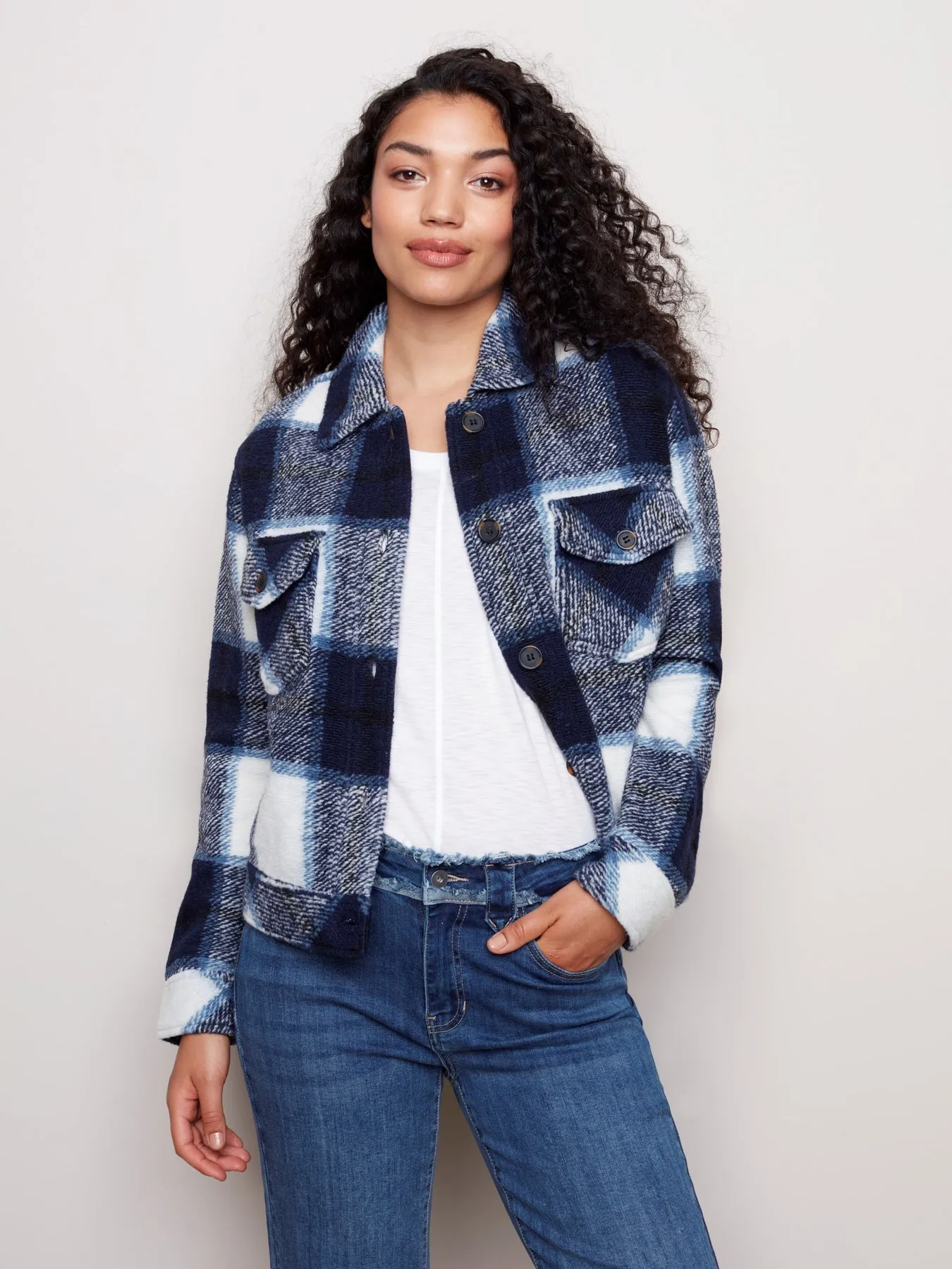 PLAID WOOL JACKET