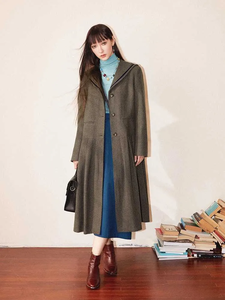 Retro loose wool dress【s0000010706】