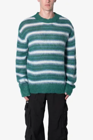 Striped Mohair Sweater - Green